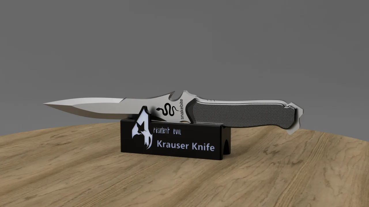 3MF file Krauser's Knife (Fighting Knife) from Residual Evil 4 🔪・3D print  object to download・Cults