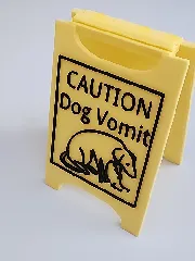Cat Vomit Caution Sign, 2 Pack Cat Vomit Sign, Caution Sign