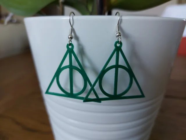 Harry Potter earrings: Deathly hallows