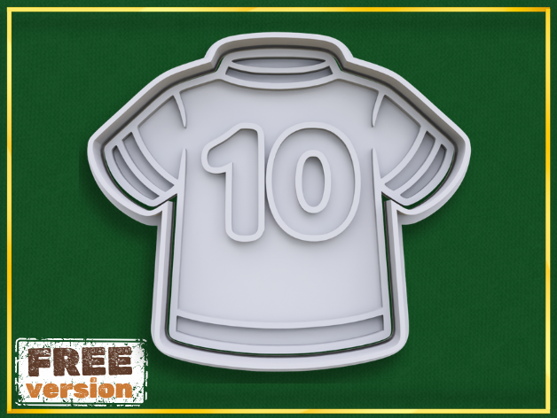World Cup Number 10 Jersey Cookie Cutter