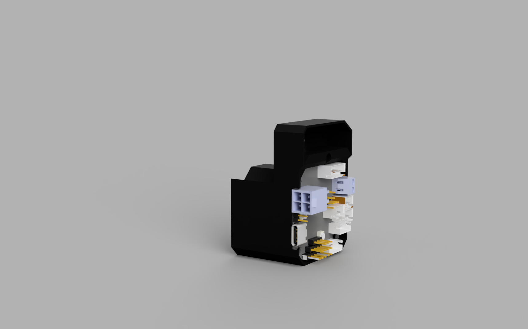 4-Lane Pico MMU EBB42 PCB mount, cover and extension - Remix- Power and USB out the back