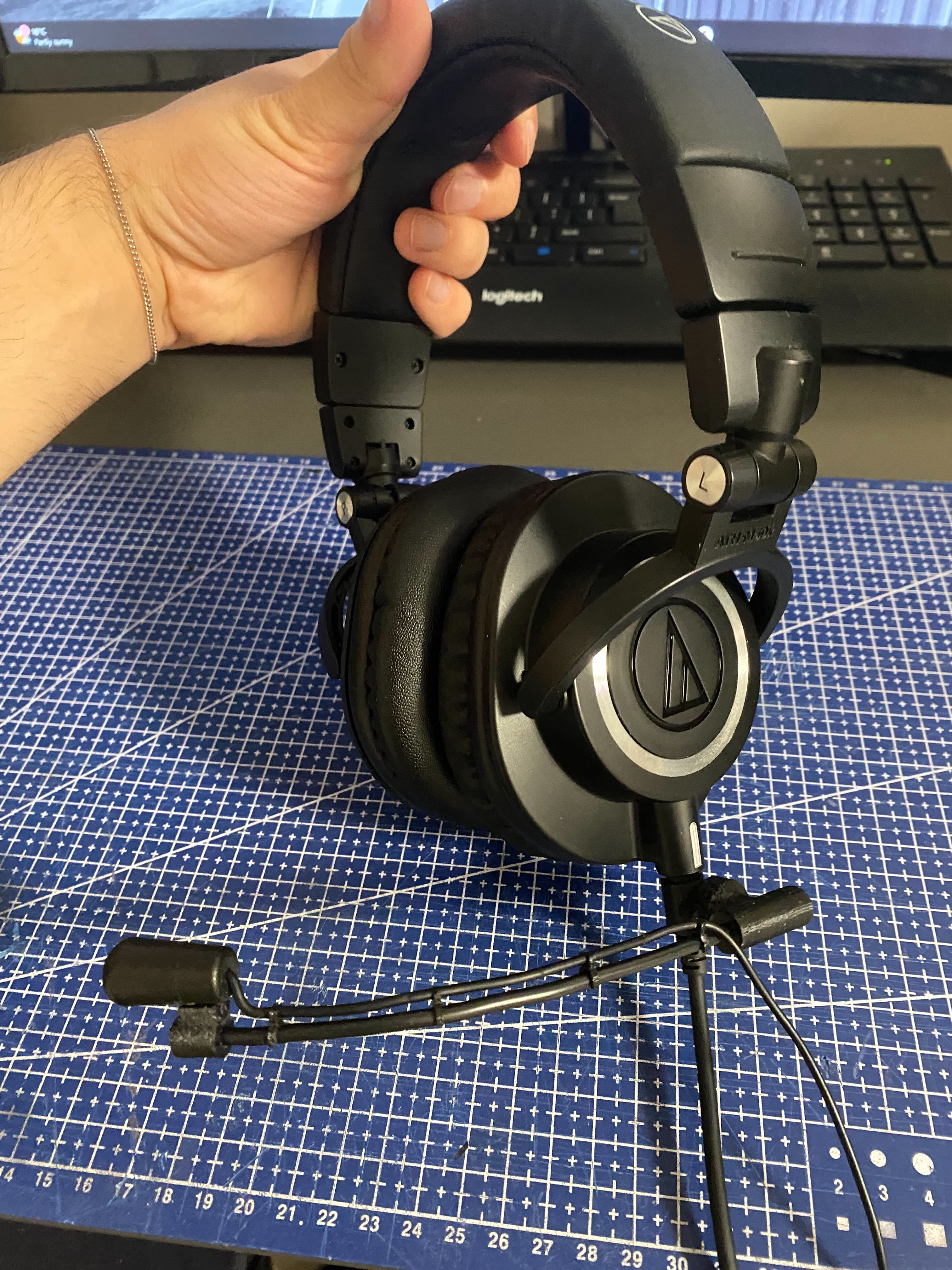 ATH-M50X magnetic mic mod