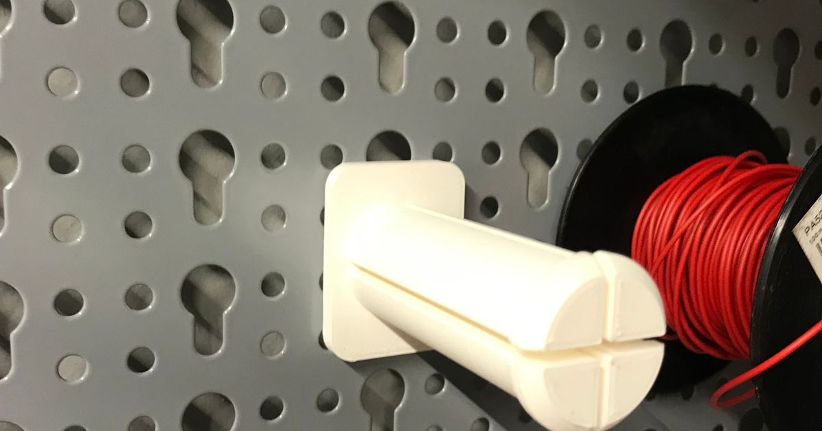 Wire roll holder for key slot pegboard by Hugo Guenebaut Download