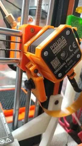 Raspberry Pi Camera Adjustable Mount (nozzle view) + X axis strain relief for Prusa Mini - no supports [LEGACY]