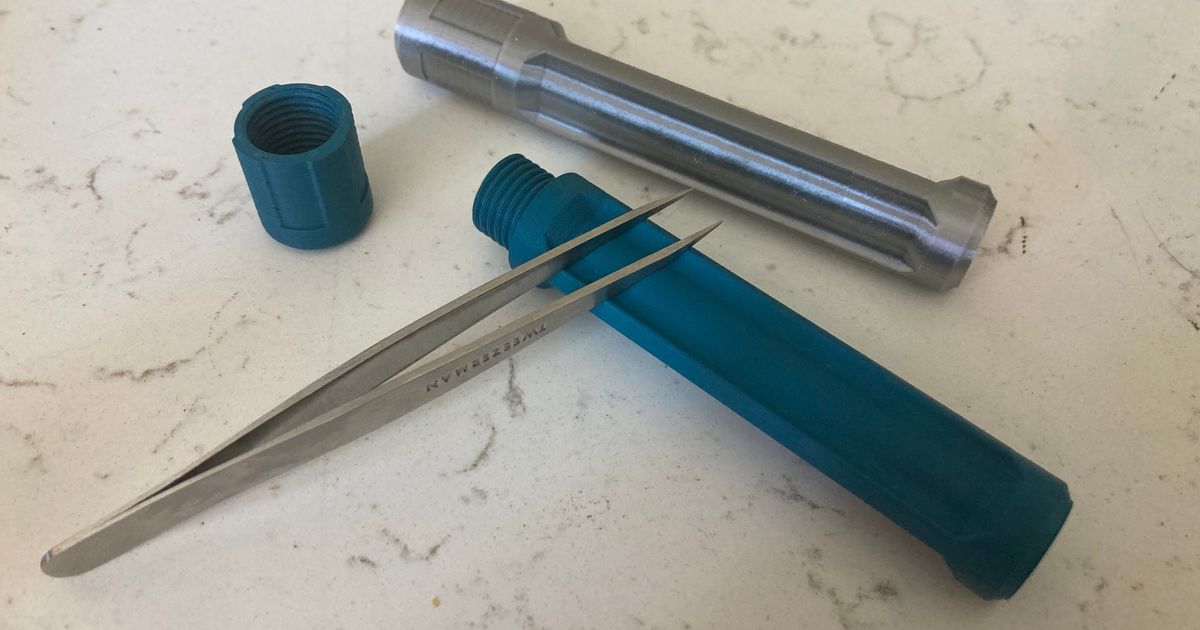 Tweezer Storage Case / Tube by D3D Download free STL model