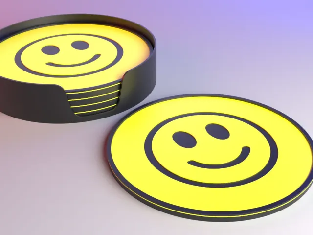 Smiley Coaster Set