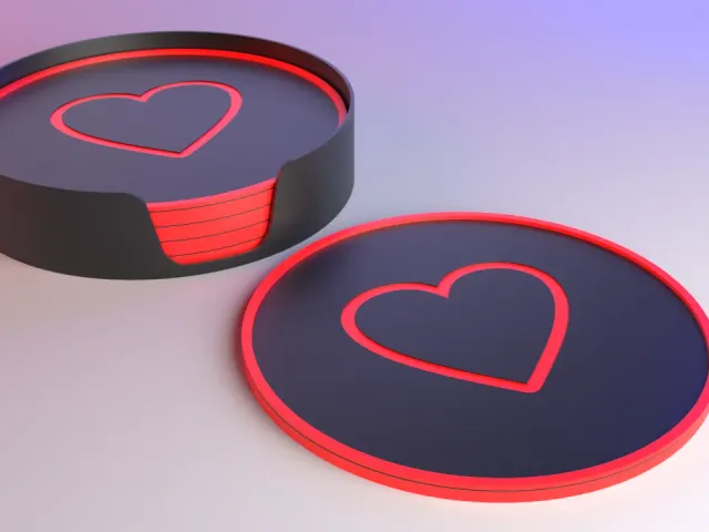 Heart Coaster Set