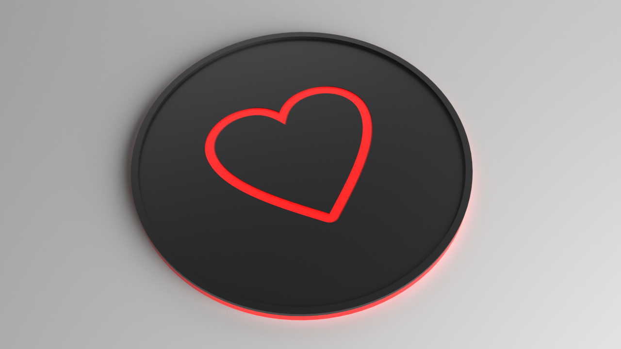 Miniatura 2 do modelo 3D Heart Coaster Set