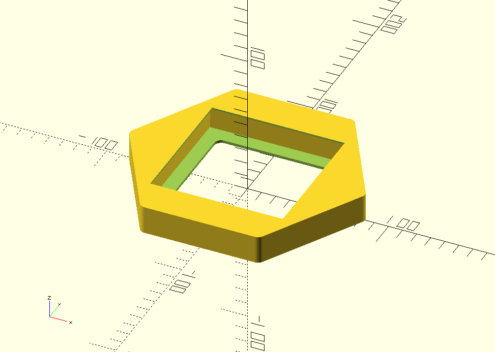 HEXA rámeček na obrázky (HEXA Picture frame) - OpenSCAD parametrizable