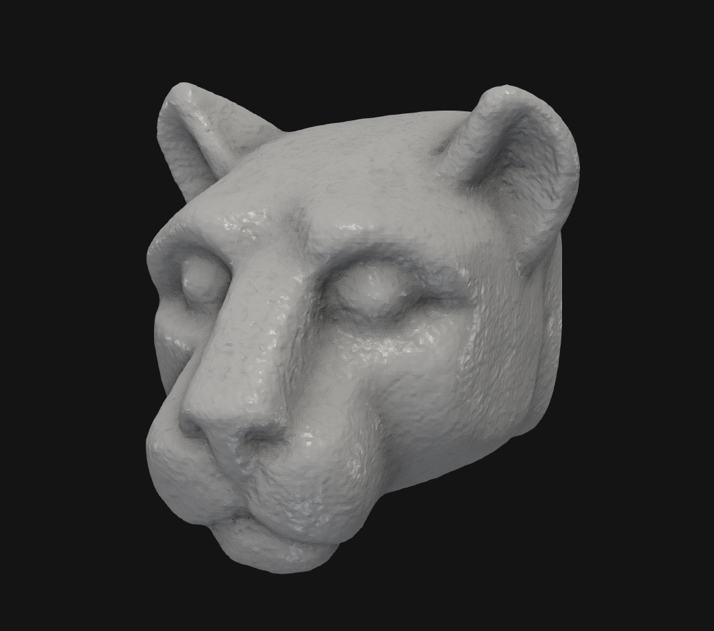 Nittany Lion Statue Head - High Resolution Scan