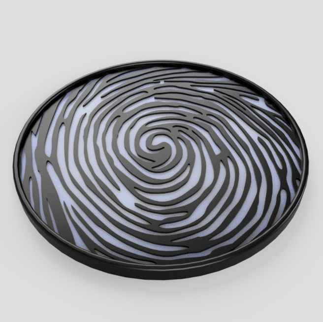 Fingerprint coaster