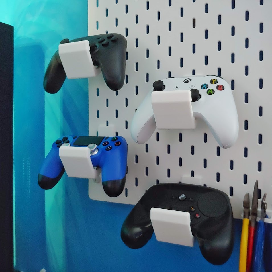 Universal Controller Holder for Skadis (SKÅDIS) Pegboard by umar167