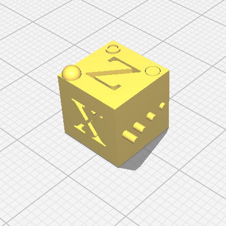 Small Fast Test Cube - Small Fast Calibration Cube 1cmX1cm 1g of filament! 0.5m!