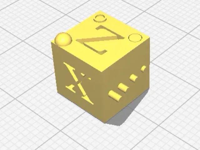 Small Fast Test Cube - Small Fast Calibration Cube 1cmX1cm 1g of filament! 0.5m!