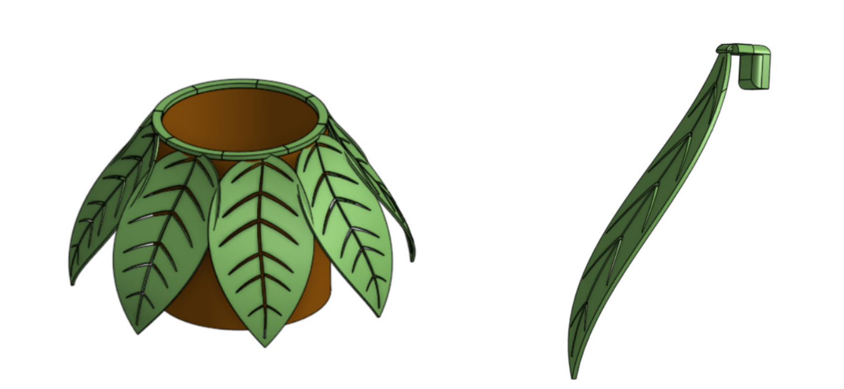 Leaf Plant Pot/ Leaf Clips