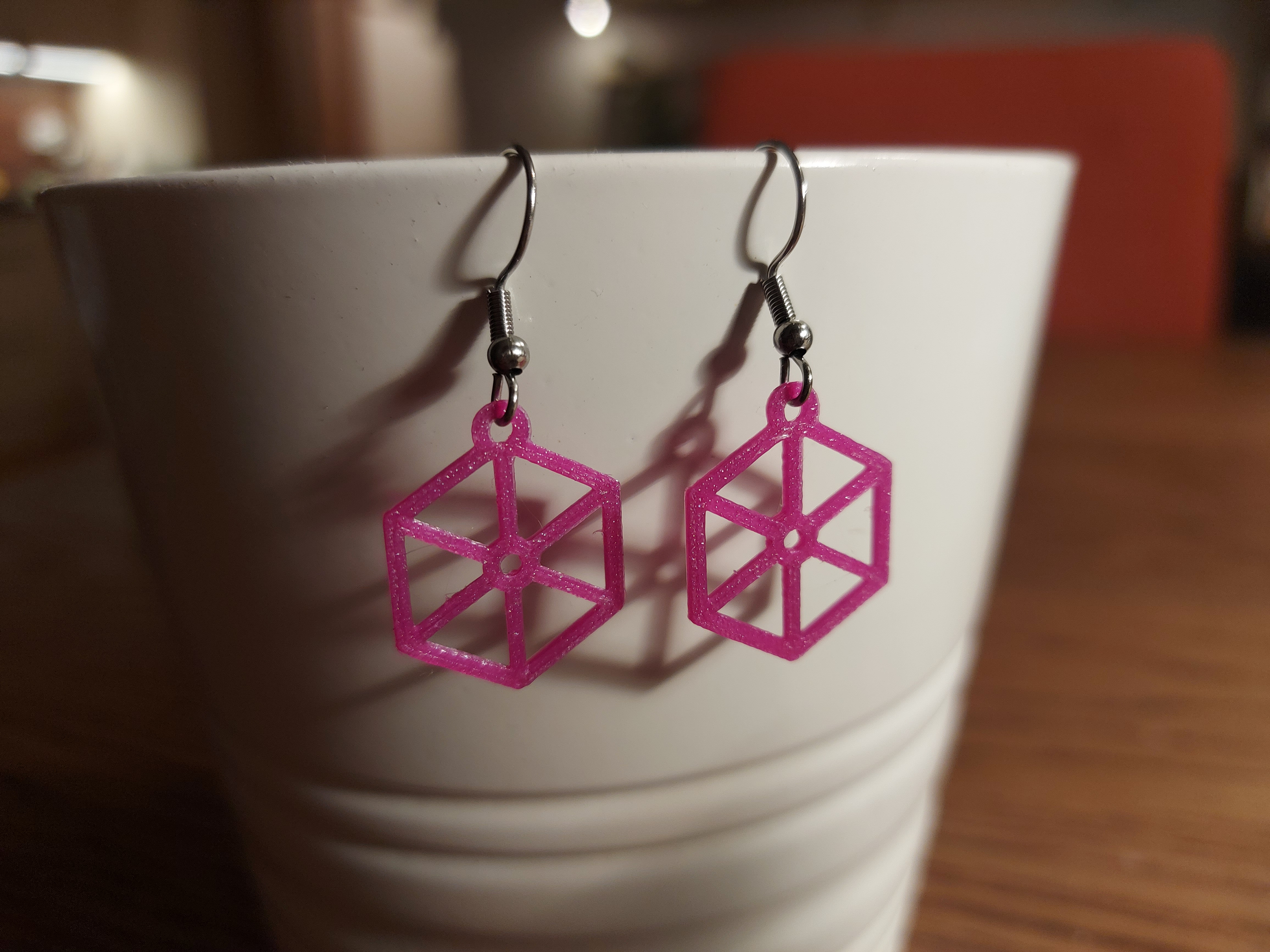 Hexagonal earrings