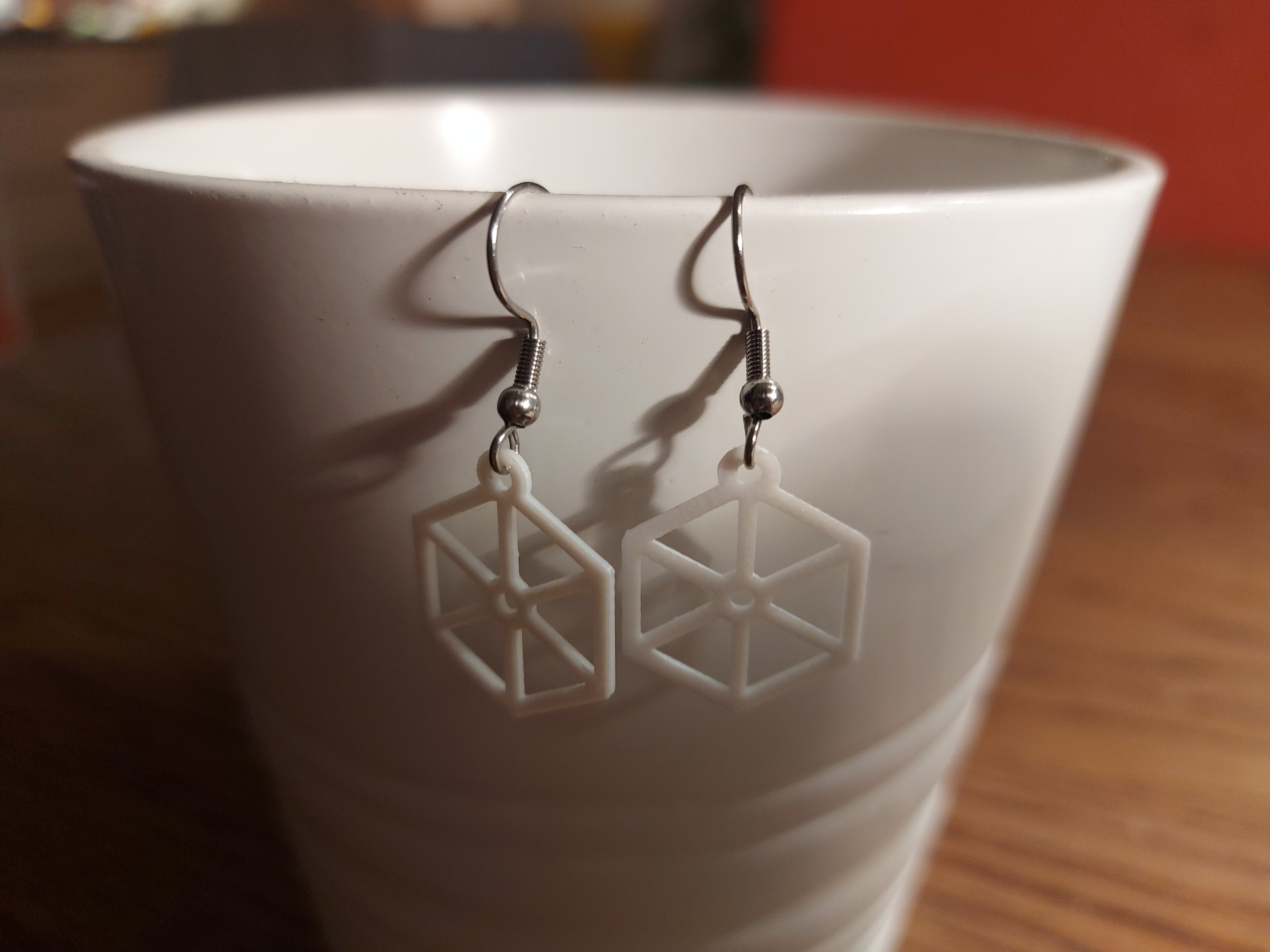 Miniatura 6 do modelo 3D Hexagonal earrings