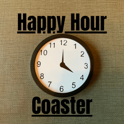 Happy Hour Coaster by Upper Canada Prints Download free STL model