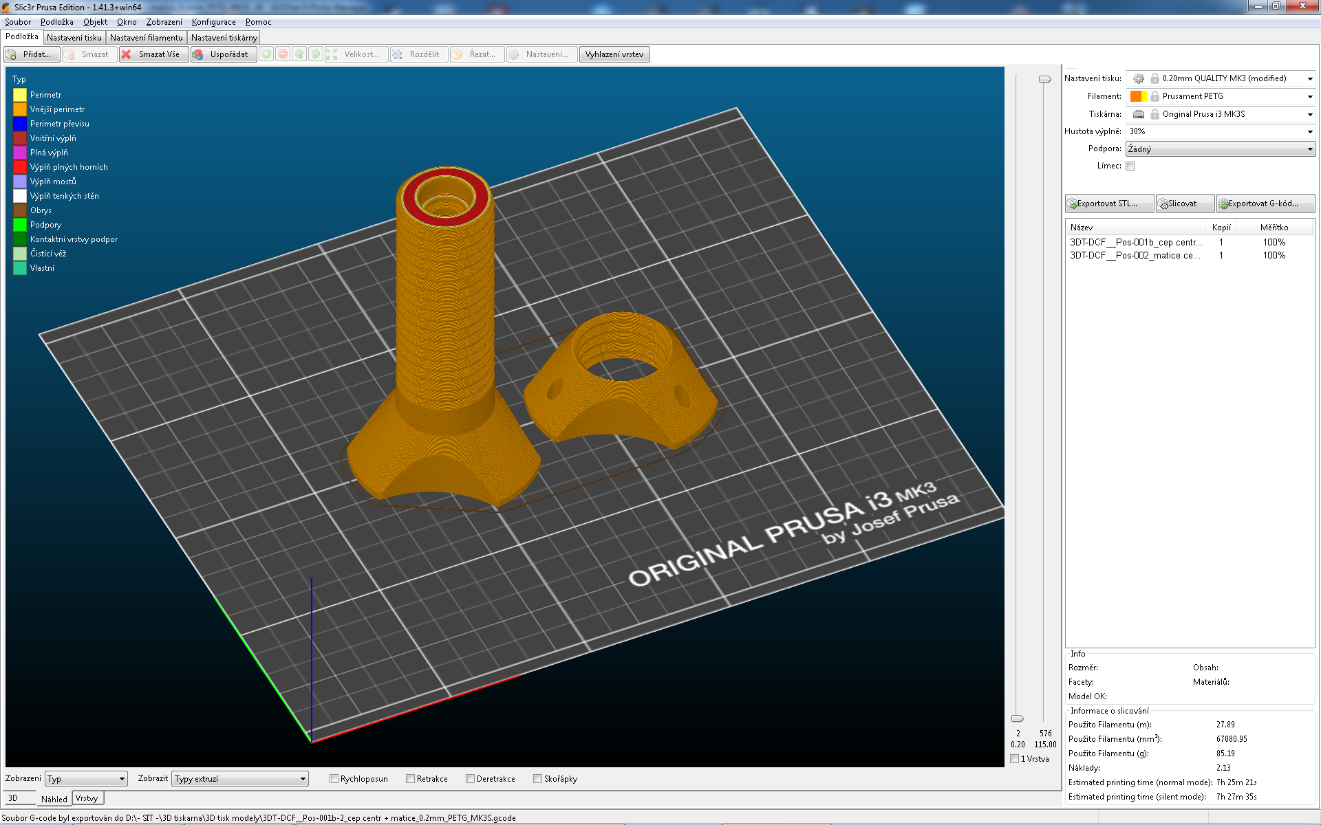 Spool Holder adjustable with bearings for Prusa i3 MK3S by JuraS ...