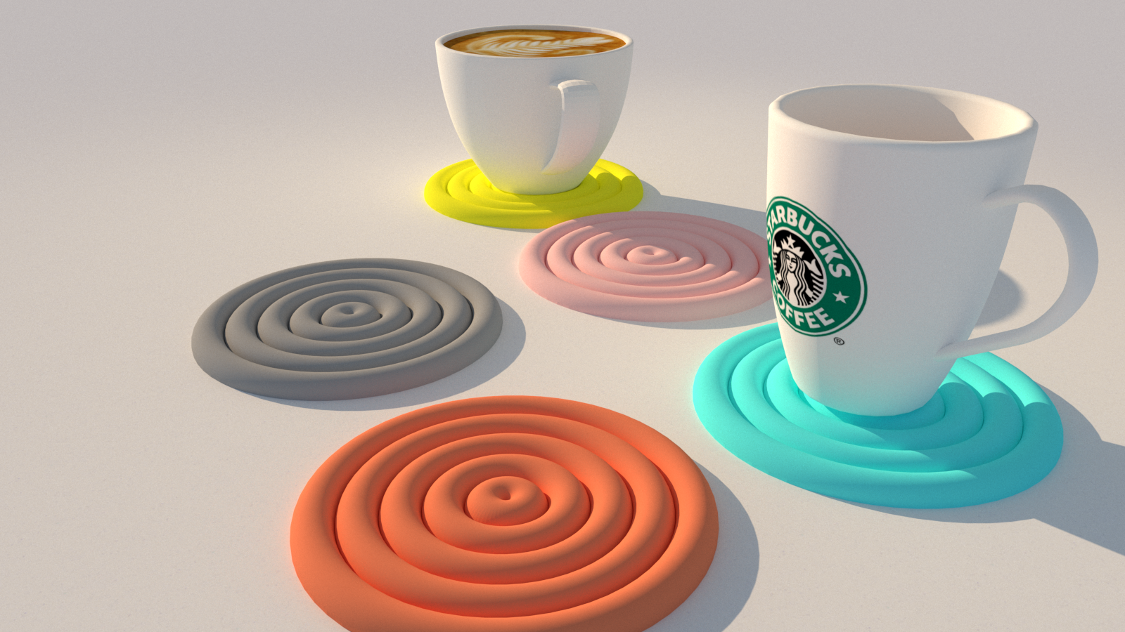 Miniatura 3 do modelo 3D Coaster - circle (minimalistic)