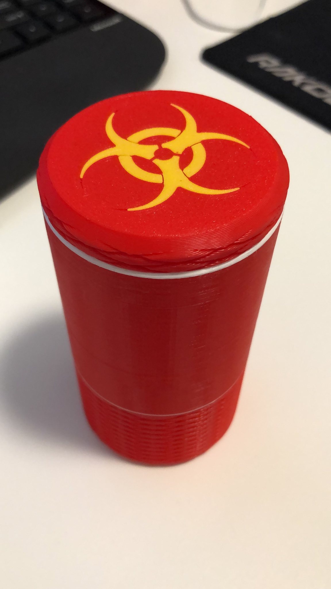 Sharps container with Tickle Flex