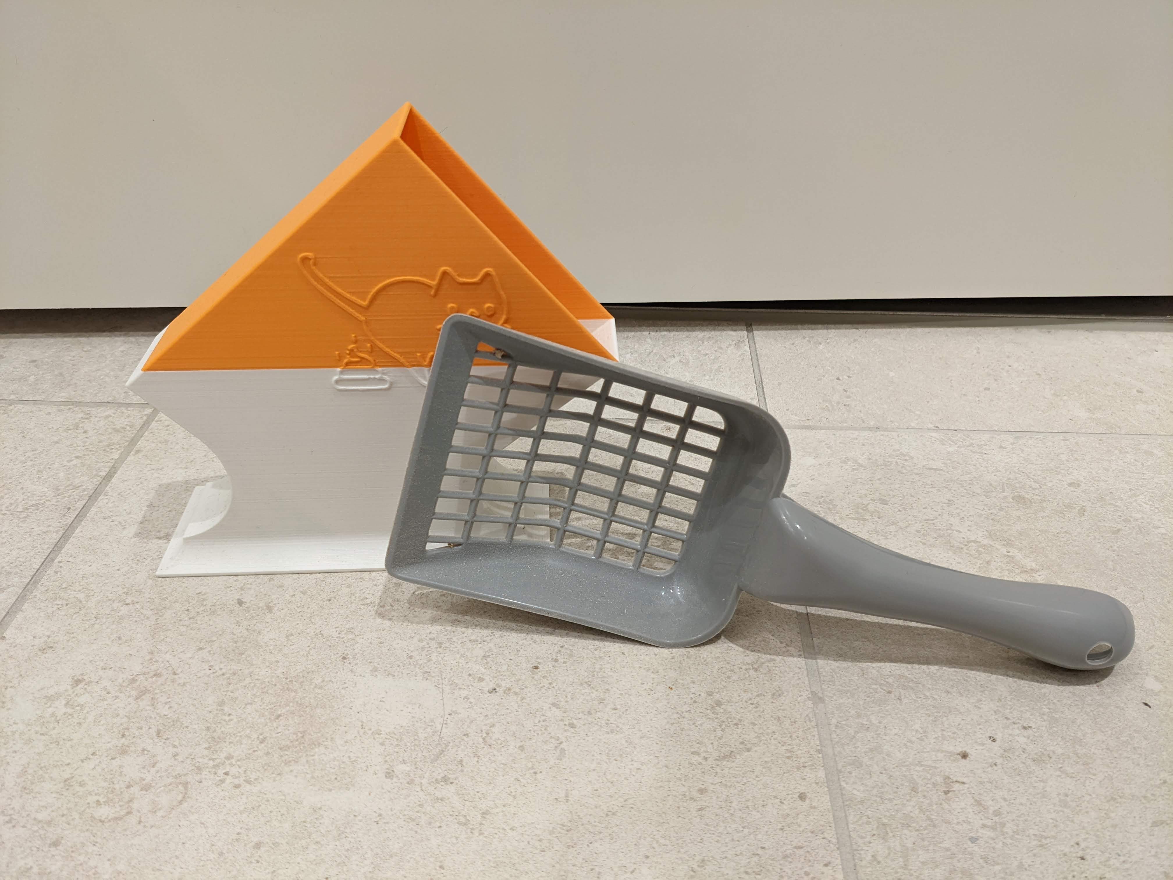 [UPDATED] Fully customizable cat litter-box poop scoop holder