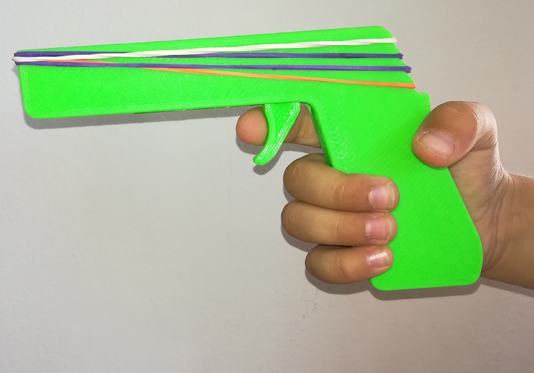 RUBBER BAND GUN - NO SUPPORTS - 4 BAND - 3 PIECE by The Sloppy ...