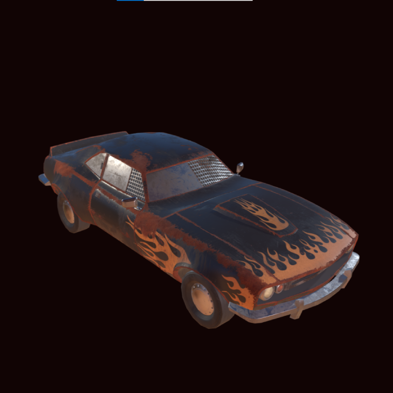 Derby Car –fire 3D Printable Model STL
