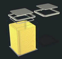 WAVY SURFACE TRASH CAN / CONTAINER - LSD COOKIE