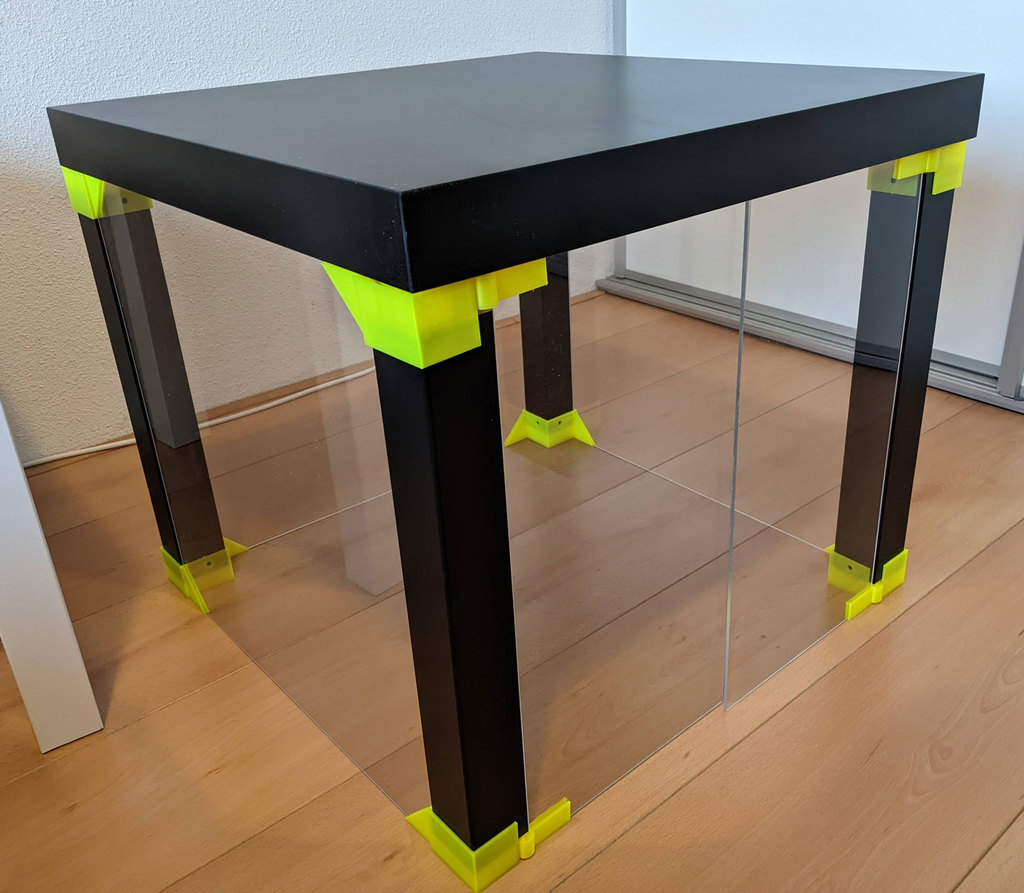 IKEA LACK enclosure post adjustable and more solid