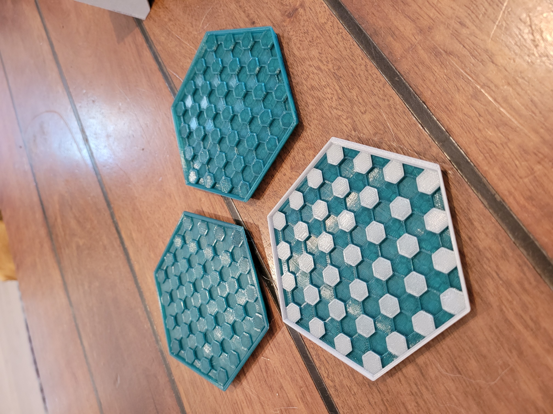 Miniatura 2 do modelo 3D Hex pattern coaster