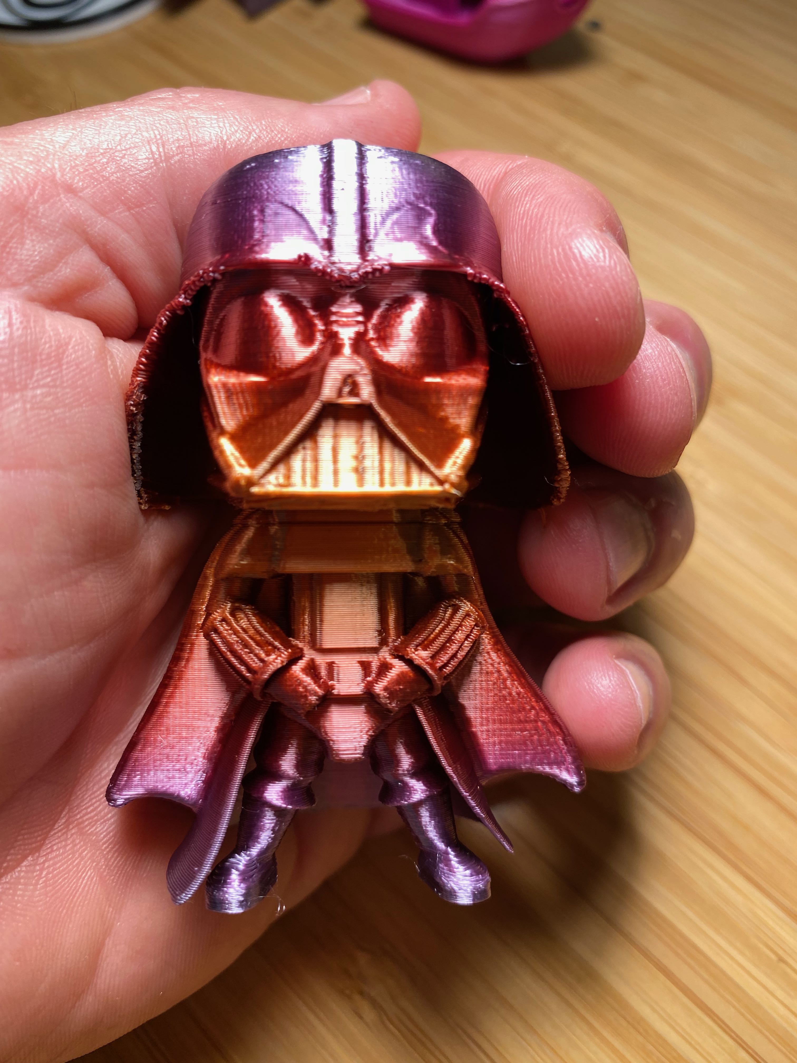 Darth Vader Fun split for optimal printing with minimal supports