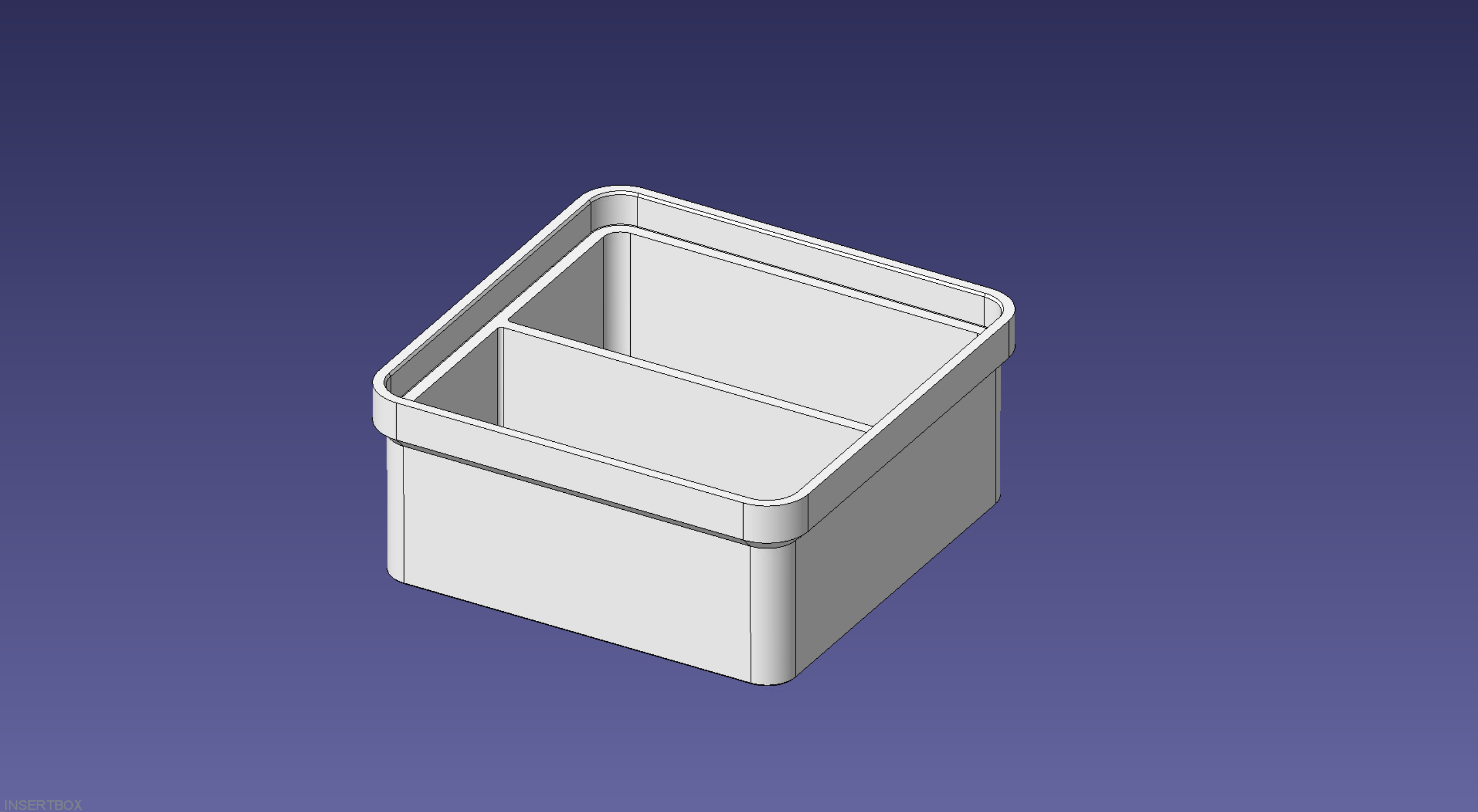 1x1 units, third height, 1x2 grid Stackable Insertbox