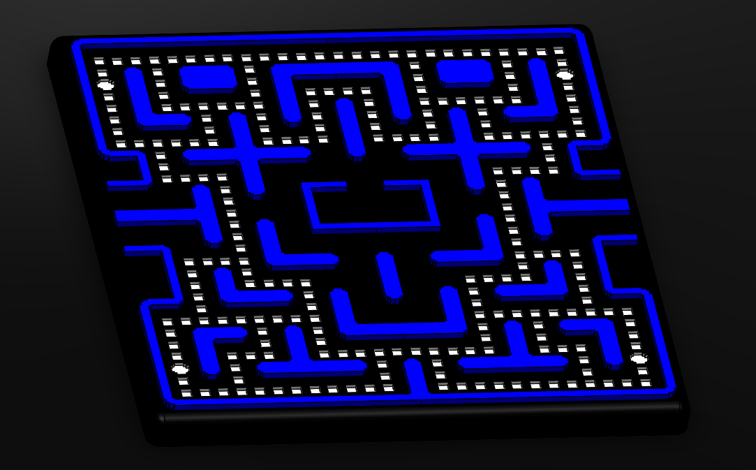 Pac-Man &amp; Ms.Pac-Man Inspired Coaster Set (SINGLE EXTRUDER COLOR CHANGE ...