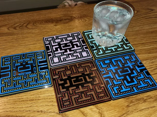 Pac-Man & Ms.Pac-Man Inspired Coaster Set (No AMS or MMU required)