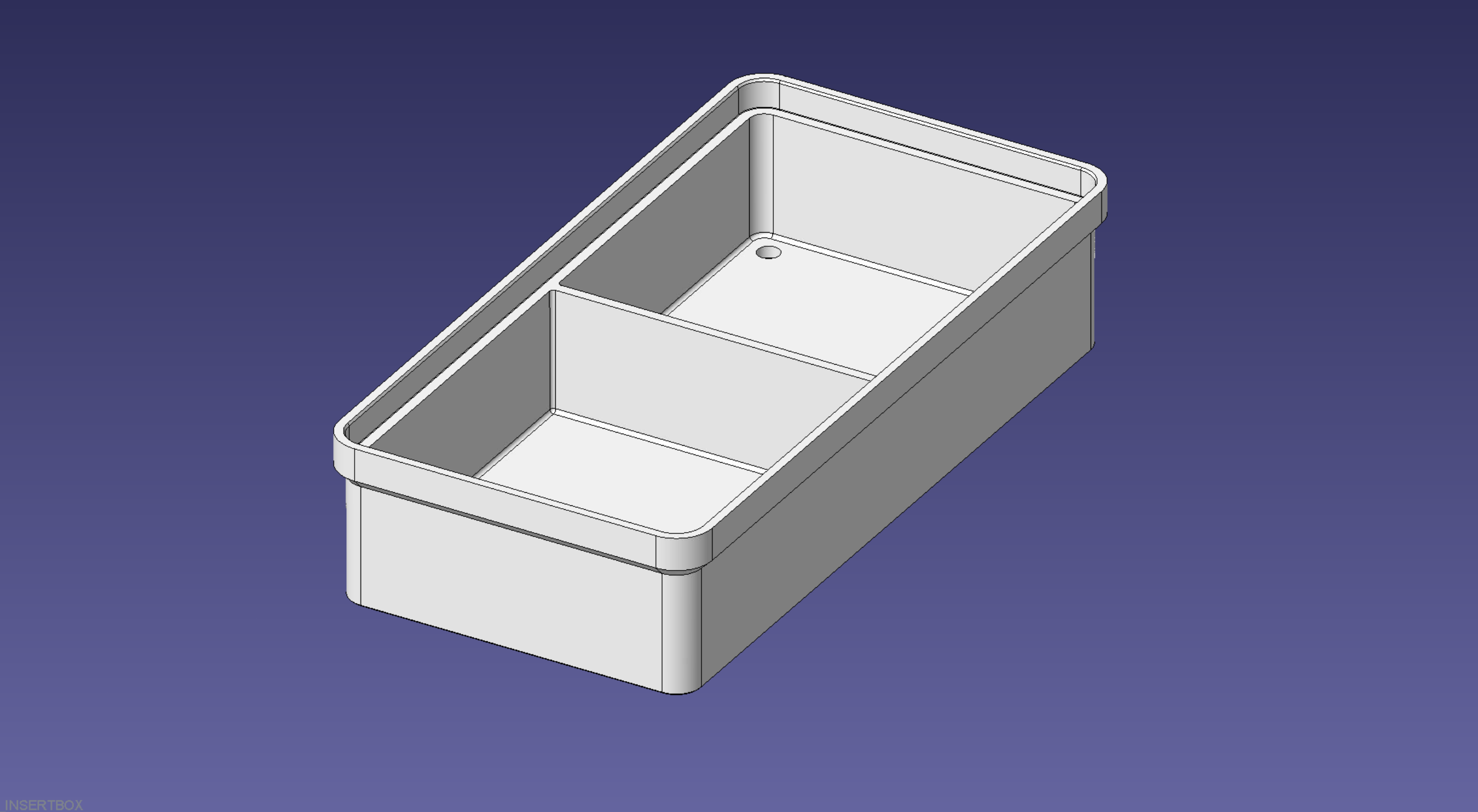 1x2 units, third height, 1x2 grid Stackable Insertbox
