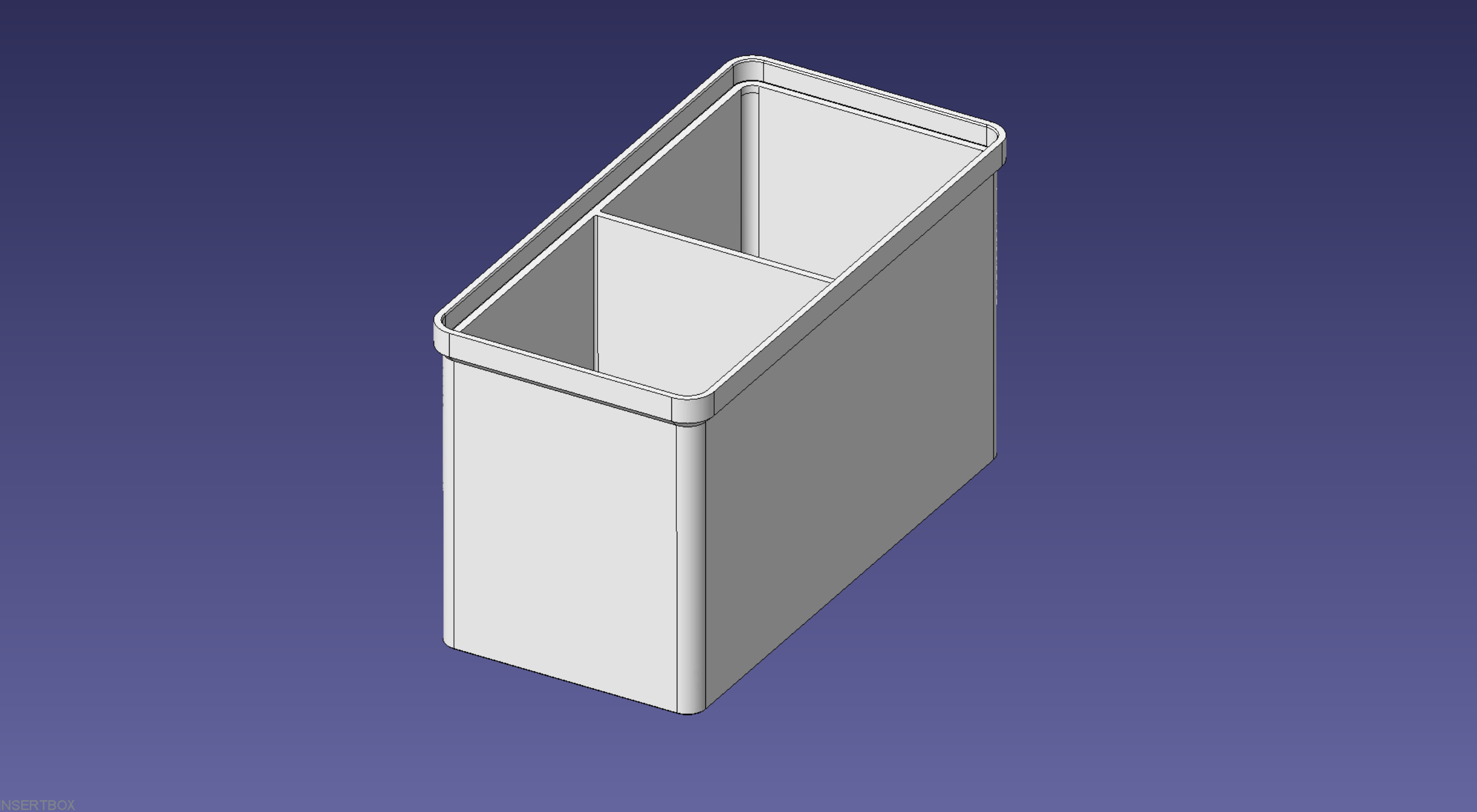 1x2 units, full height, 1x2 grid Stackable Insertbox
