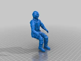 SW Rebel Pilot Seated for Xwing model