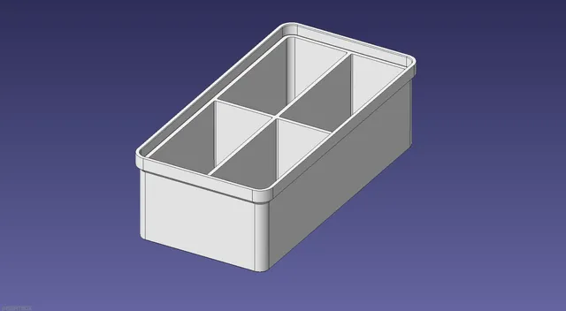 1x2 units, half height, 2x2 grid Stackable Insertbox