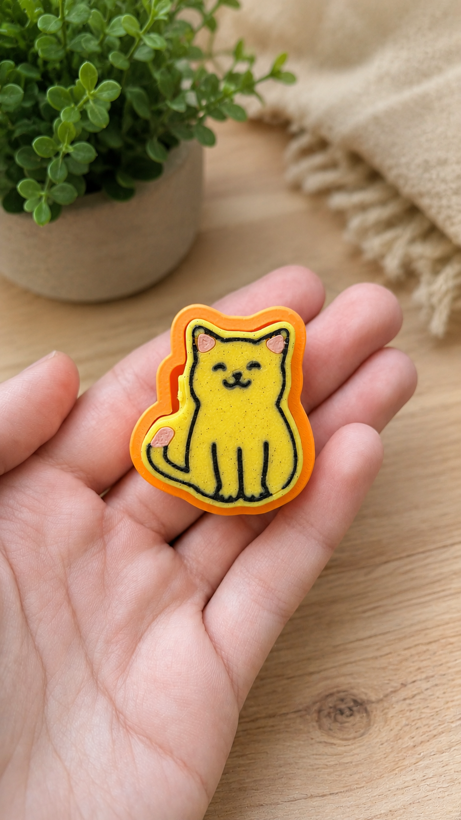 Cute Cat Clicker – 3D Printable Fidget Toy