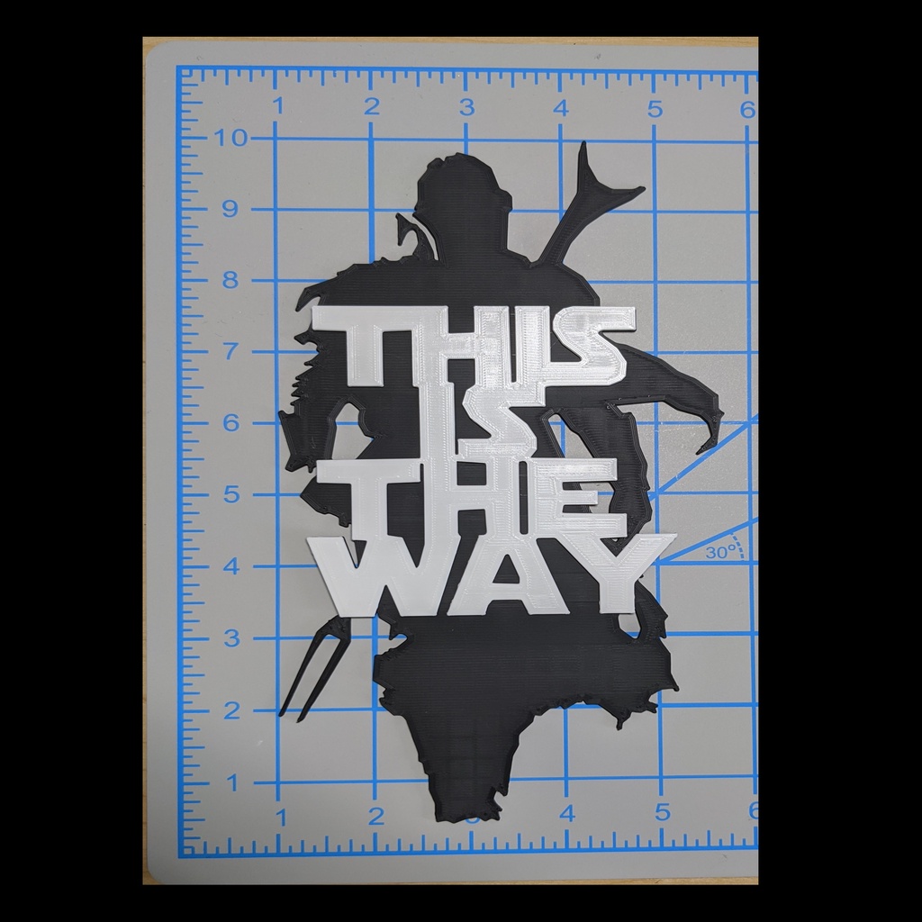 Mandalorian - This is the way 2D wall art (Remix - stacked)