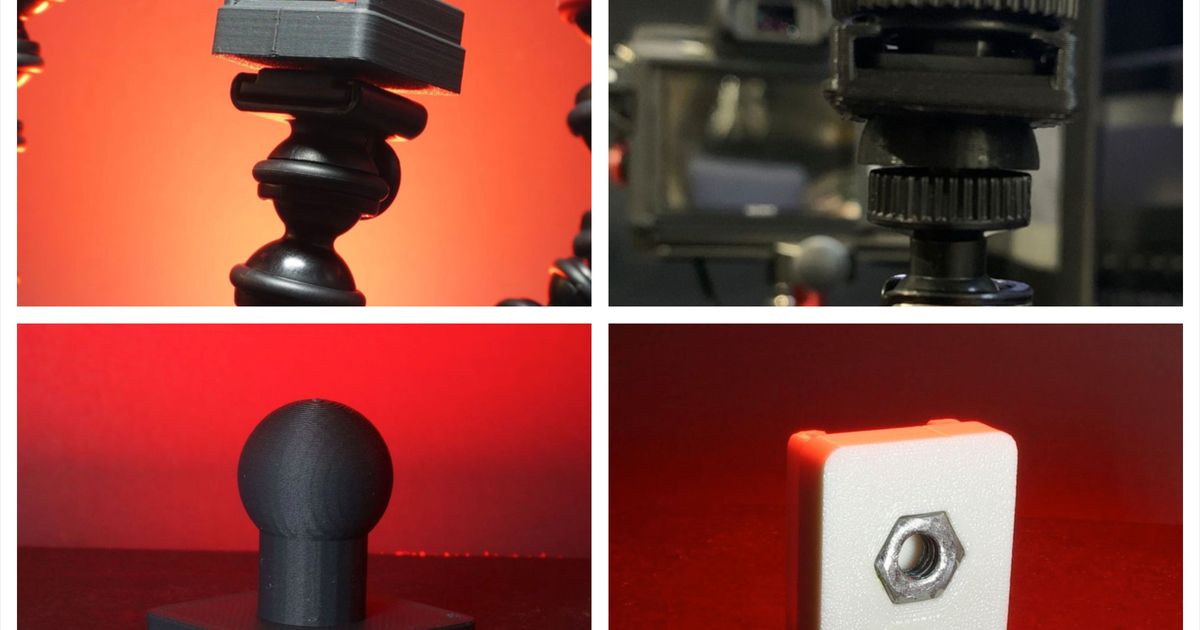 Tripod Mounts Cold Shoe and Ram Ball Mounts with 1/4 20 Thread by K2