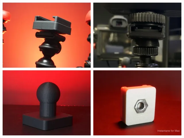 Tripod Mounts: Cold Shoe and Ram Ball Mounts with 1/4 20 Thread
