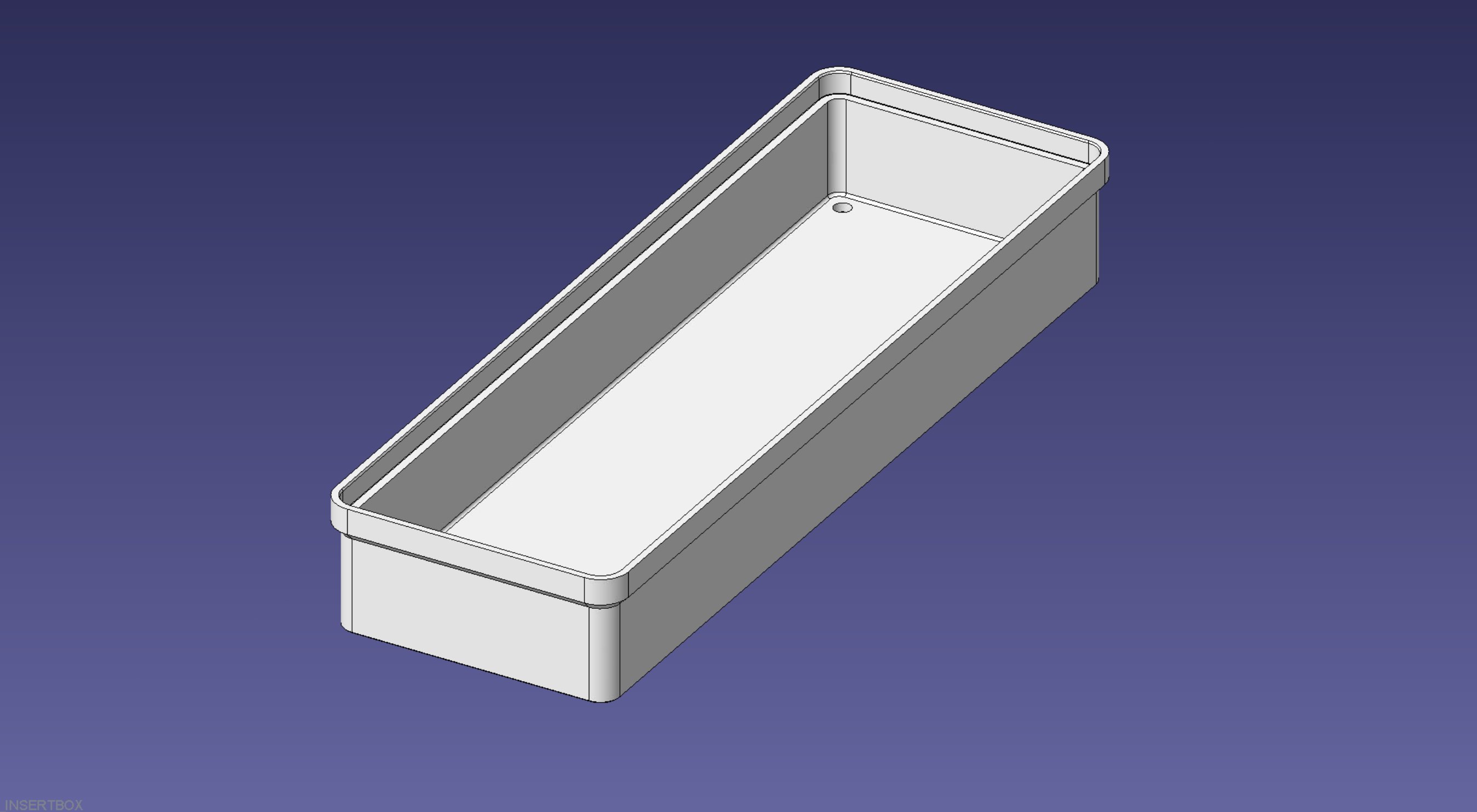 1x3 units, third height, 1x1 grid Stackable Insertbox