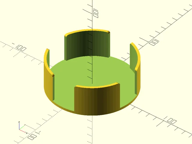 Stojan na podtácky (Coaster handle) - OpenSCAD parametrizable