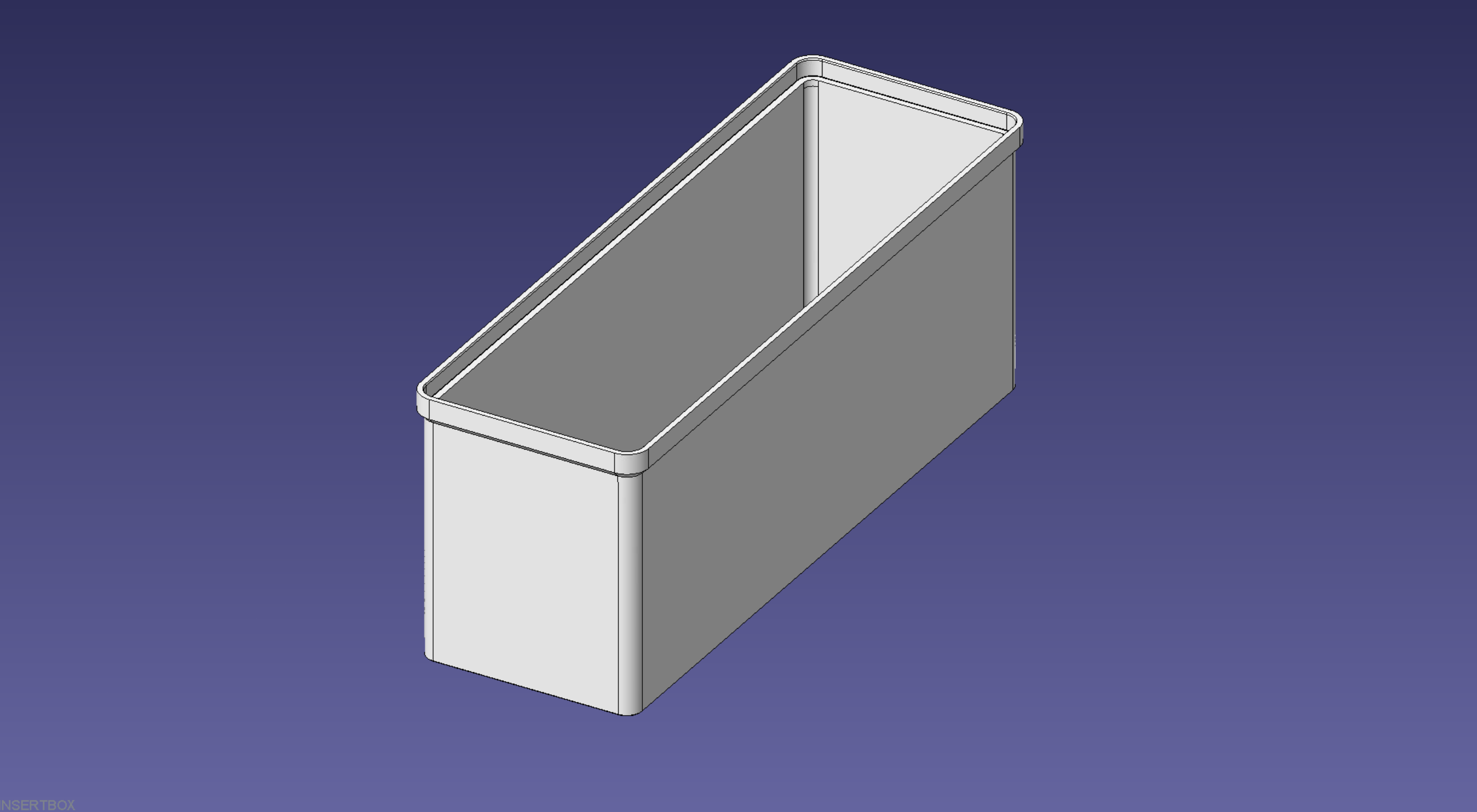 1x3 units, full height, 1x1 grid Stackable Insertbox