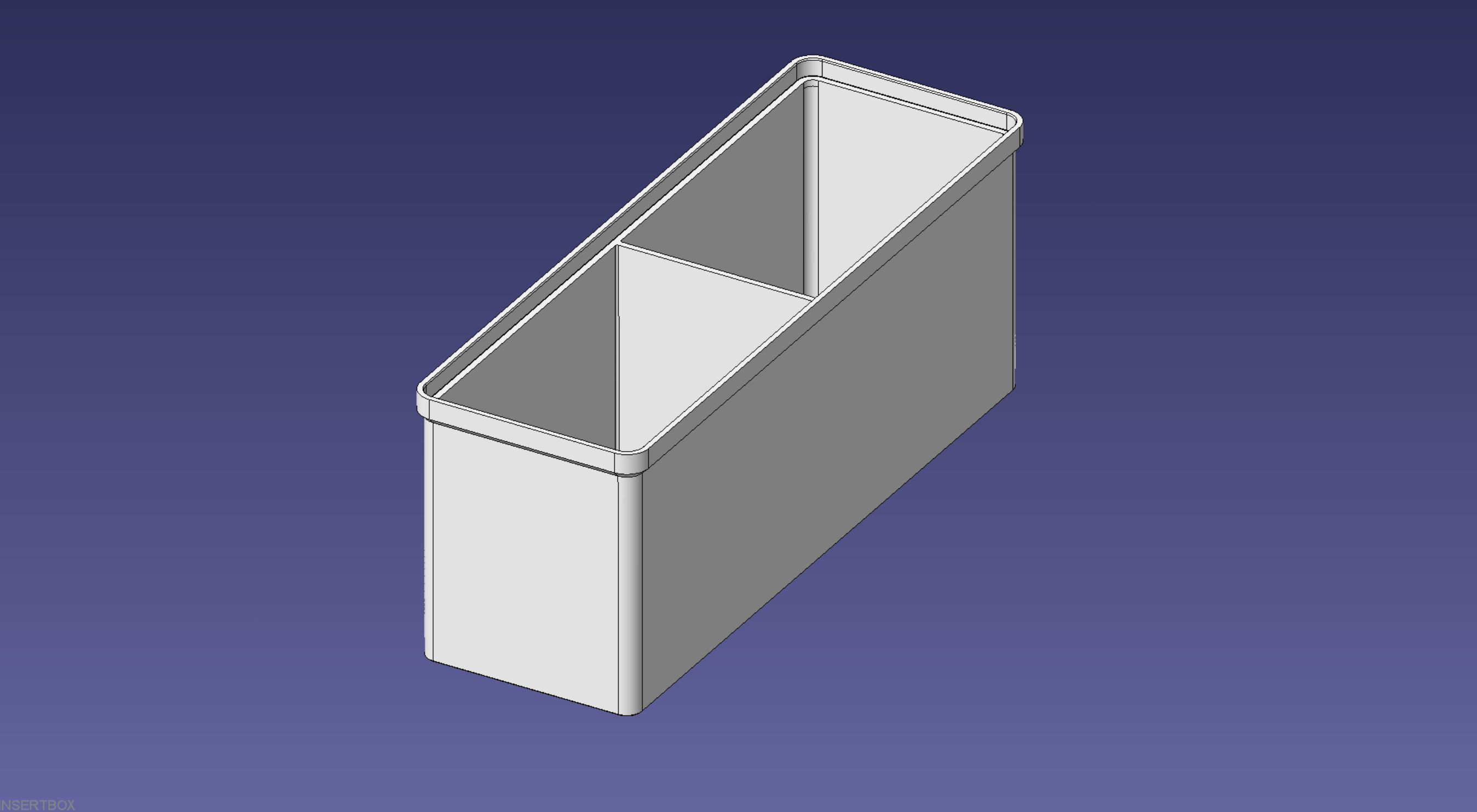 1x3 units, full height, 1x2 grid Stackable Insertbox