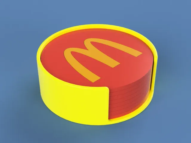 McDonald's Coaster with Holder