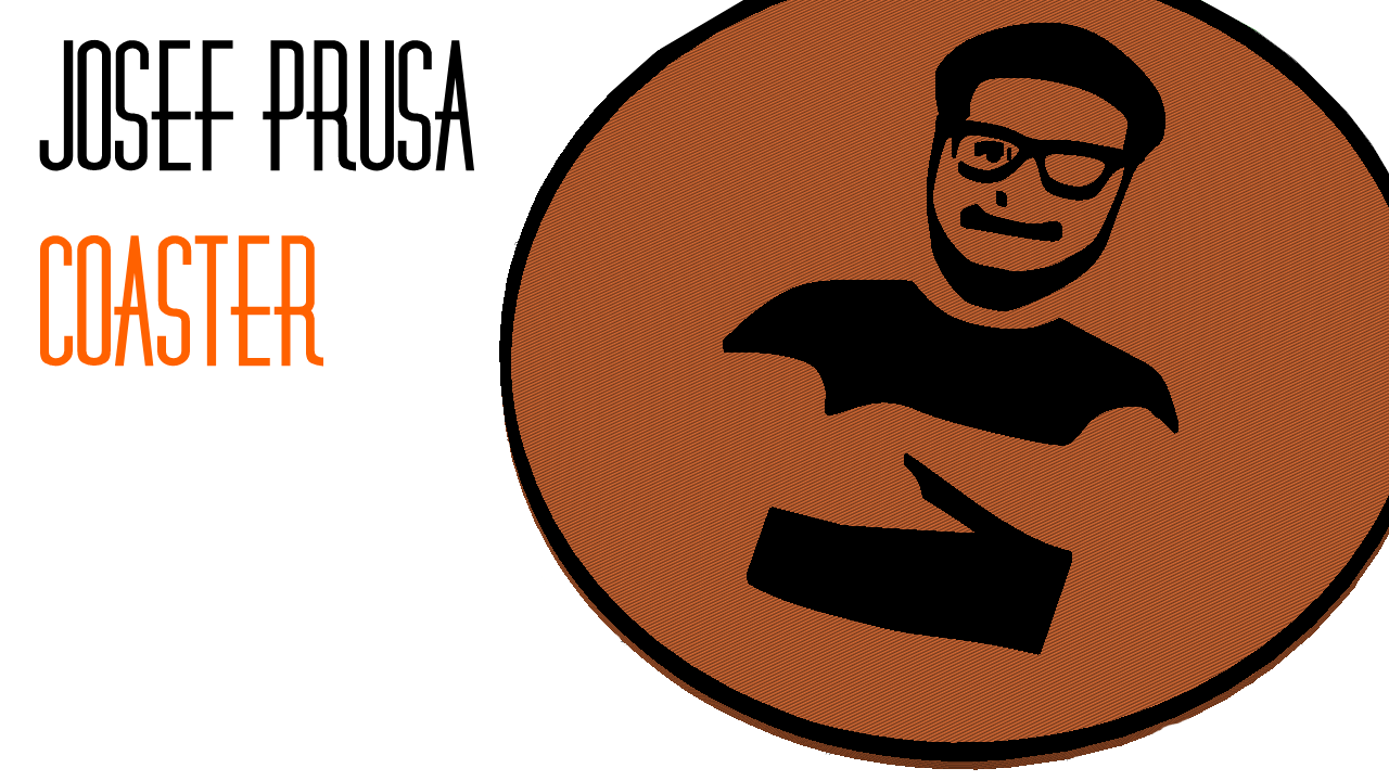 Josef Prusa coaster / podtácek s motivem Josefa Průši