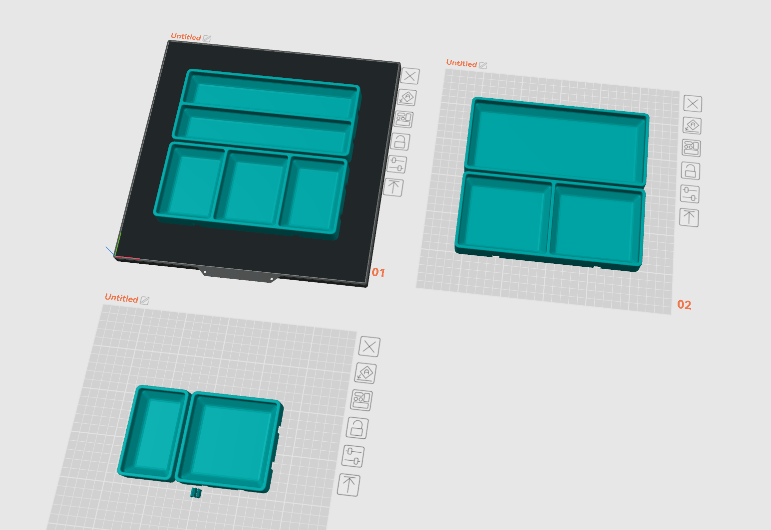 Modular Grid Storage Trays